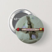Inspiration Rabbit: Immer Liebe Zeichenkunst druck Button (Vorne & Hinten)