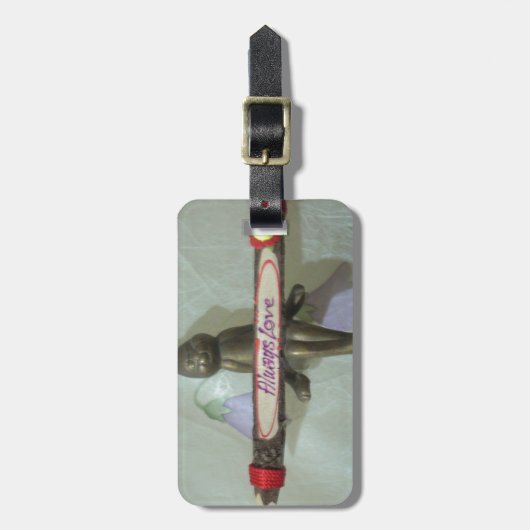 Inspiration Rabbit: Immer Liebe Zeichenkunst druck Gepäckanhänger (Vorderseite vertikal)