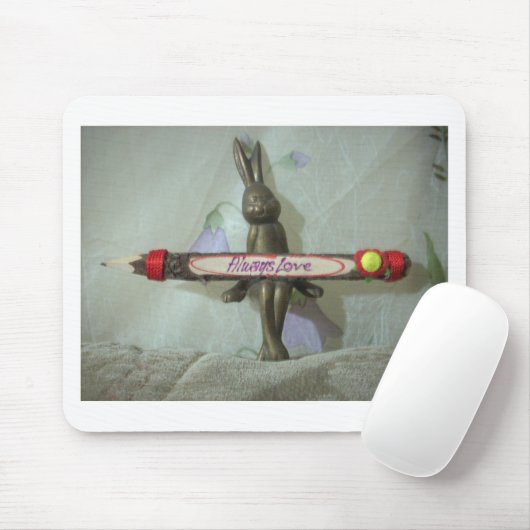 Inspiration Rabbit: Immer Liebe Zeichenkunst druck Mousepad (Mit Mouse)