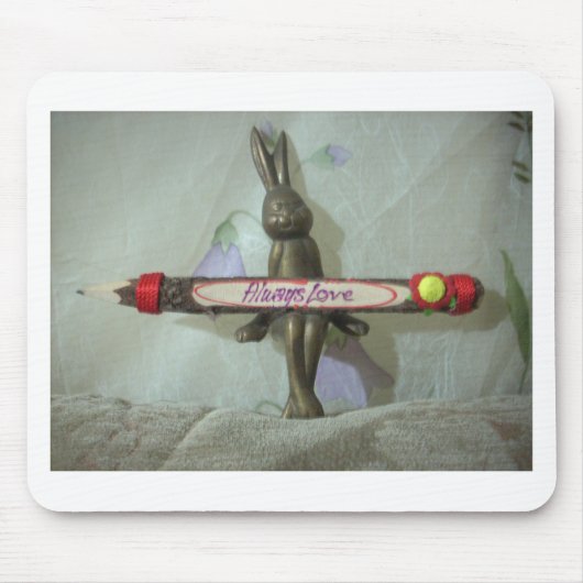 Inspiration Rabbit: Immer Liebe Zeichenkunst druck Mousepad (Vorne)