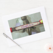 Inspiration Rabbit: Immer Liebe Zeichenkunst druck Rechteckiger Aufkleber (Umschlag)