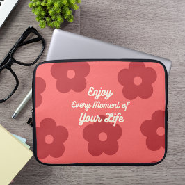 Inspiration Red Floral Laptop Sleeve