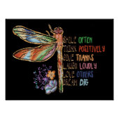 Inspiration Redewendungen Skriptdrachenleuchten Poster (Vorderseite)