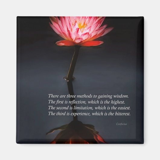 Inspiration - Reflektion - Konfuzius Magnet (Vorne)