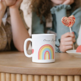 Inspiration: Regenbogen und Herz Kaffeetasse