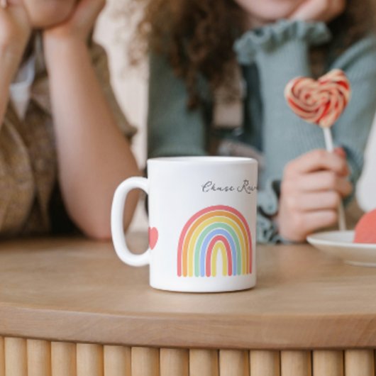 Inspiration: Regenbogen und Herz Kaffeetasse