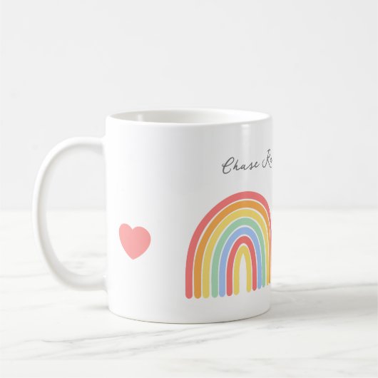 Inspiration: Regenbogen und Herz Kaffeetasse (Links)