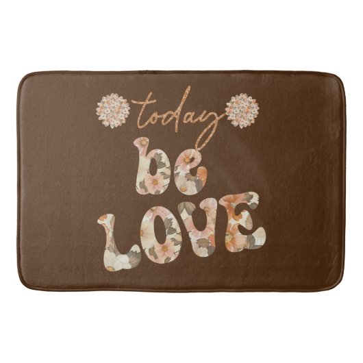 Inspiration Retro Inspiriert Liebe Affirmation Badematte (Vorderseite)