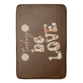 Inspiration Retro Inspiriert Liebe Affirmation Badematte (Vorderseite Vertikal)