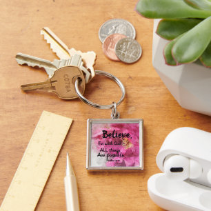 Inspiration Rose Schlüsselanhänger mit Schrift