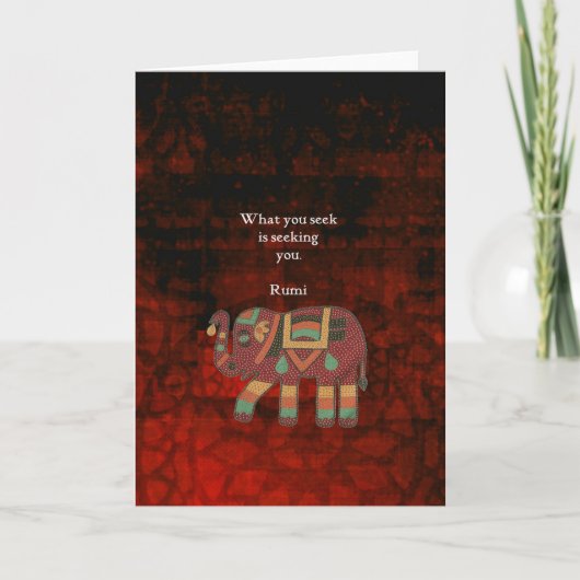 Inspiration Rumi, was Sie Zitat suchen Karte (Vorderseite)