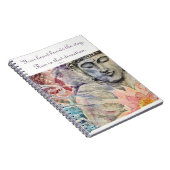 Inspiration Rumi Zitat-Buddha-Kunst-gewundenes Notizblock (Rechte Seite)