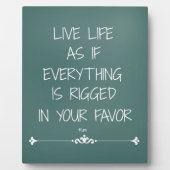 Inspiration Rumi zitieren Live Life als ob... Fotoplatte (Vorderseite)