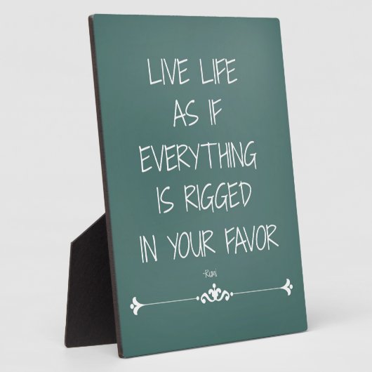 Inspiration Rumi zitieren Live Life als ob... Fotoplatte (Seite)