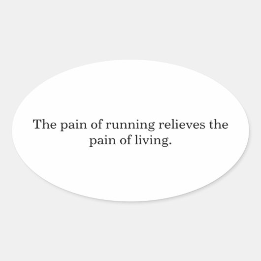 Inspiration runners  ovaler aufkleber (Vorderseite)