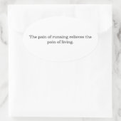 Inspiration runners  ovaler aufkleber (Tasche)