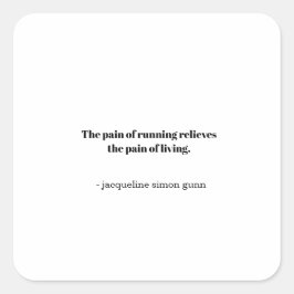 Inspiration runners  quadratischer aufkleber