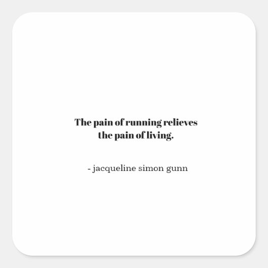 Inspiration runners  quadratischer aufkleber (Vorderseite)