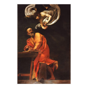 Inspiration Saint Matthew Caravaggio Malkunst Fotodruck