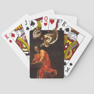 Inspiration Sankt Matthäus Caravaggio Malerei Kuns Spielkarten