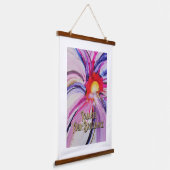 Inspiration, Schönheit, hell, handgemacht, fröhlic Wandteppich Mit Holzrahmen (Gewinkelt)