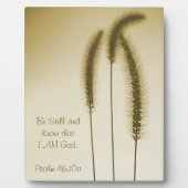 Inspiration Schrift Kunstbraun-Grasköpfe Fotoplatte (Vorderseite)