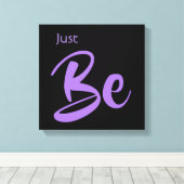 Inspiration schwarze und Lila Typografie Leinwanddruck (Insitu (Holzboden))