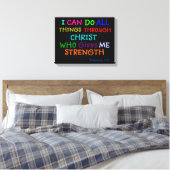 Inspiration Scripting Verse Wrapped Canvas Print Leinwanddruck (Insitu (Schlafzimmer))