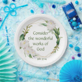 Inspiration Scripting White Roses Blume Pappteller (Party)