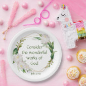 Inspiration Scripting White Roses Blume Pappteller (Party)