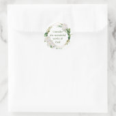 Inspiration Scripting White Roses Blume Runder Aufkleber (Tasche)