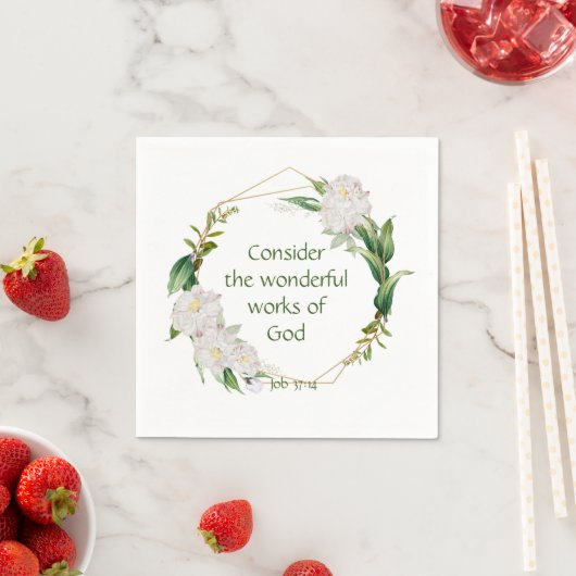 Inspiration Scripting White Roses Blume Serviette (Beispiel)