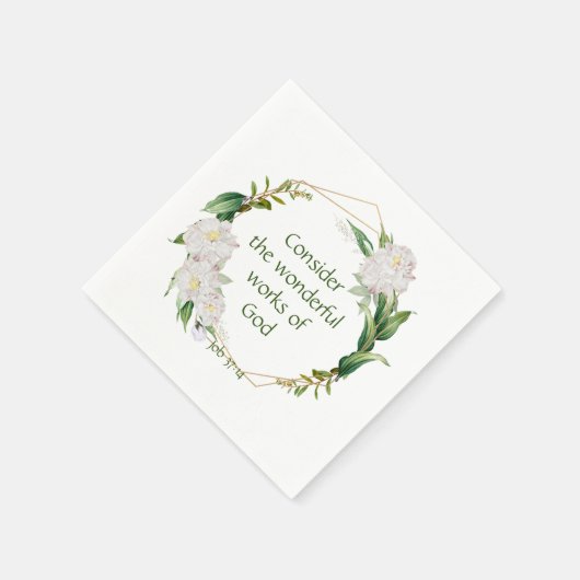 Inspiration Scripting White Roses Blume Serviette (Ecke)