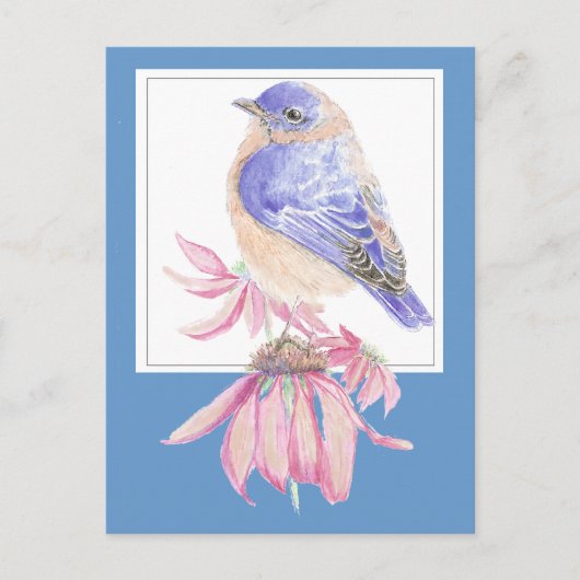 Inspiration Scripture Isaiah 40:10 Bluebird Postkarte (Vorderseite)