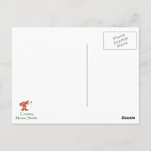 Inspiration Sein Auge ist auf dem Spieß, Postkarte (Rückseite)