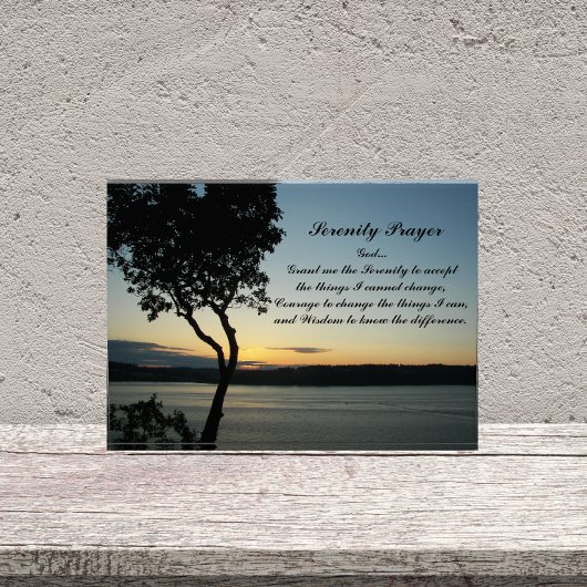 Inspiration Serenity Gebet Abend Sunset Fotoblock