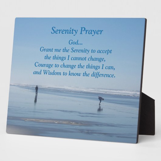 Inspiration Serenity Gebet Beach Walker Fotoplatte (Seite)