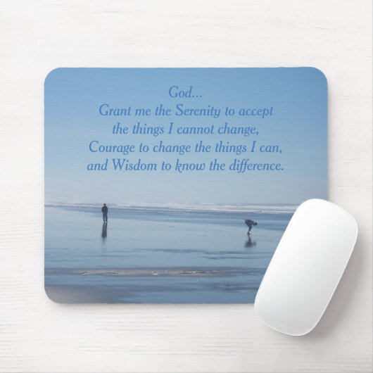 Inspiration Serenity Gebet Beach Walker Mousepad (Mit Mouse)