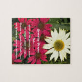 Inspiration Serenity Gebet Coneflowers Bloral Puzzle (Horizontal)