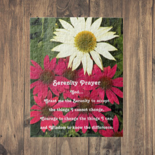 Inspiration Serenity Gebet Coneflowers Bloral Puzzle
