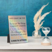 Inspiration Serenity Gebet Farbenfrohe Regenbogen Fotoplatte (Seite)