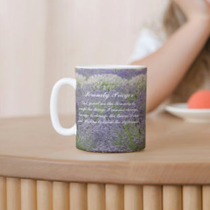 Inspiration Serenity Gebet Lavendel Garten Kaffeetasse