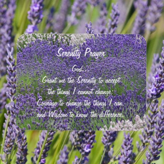 Inspiration Serenity Gebet Lavendel Garten Magnet