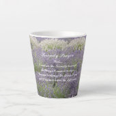 Inspiration Serenity Gebet Lavendel Garten Milchtasse (Vorderseite)