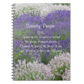 Inspiration Serenity Gebet Lavendel Garten Notizblock (Vorderseite)