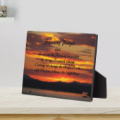 Inspiration Serenity Gebet Orange Sunset Fotoplatte