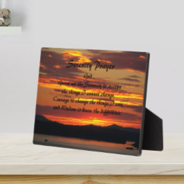 Inspiration Serenity Gebet Orange Sunset Fotoplatte