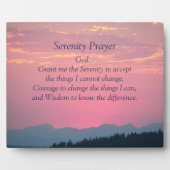 Inspiration Serenity Gebet Pink Sunset Fotoplatte (Vorderseite)