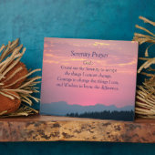 Inspiration Serenity Gebet Pink Sunset Fotoplatte (Seite)