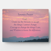 Inspiration Serenity Gebet Pink Sunset Fotoplatte (Vorderseite)